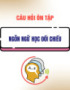 Câu hỏi ôn tập Ngôn ngữ học đối chiếu