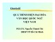 Bài giảng Quá trình hiện đại hóa Văn học quốc ngữ Việt Nam - PGS.TS. Nguyễn Thành Thi