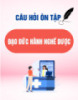Câu hỏi ôn tập Đạo đức hành nghề Dược