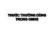 Bài giảng Thuốc thường dùng trong gây mê hồi sức